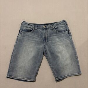 Silver Jeans Gordie Jorts 36x13 Blue Faded Y2K High‎ Rise Denim Relaxed Fit